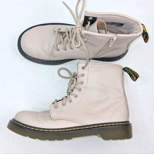 Dr. Martens 1460 8-Eye Taupe Leather Lace Up Boots